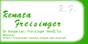 renata freisinger business card